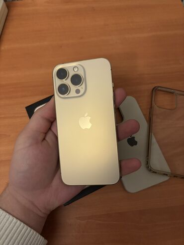 Apple iPhone: IPhone 13 Pro, 128 GB, Qızılı, Zəmanət, Simsiz şarj, Face ID