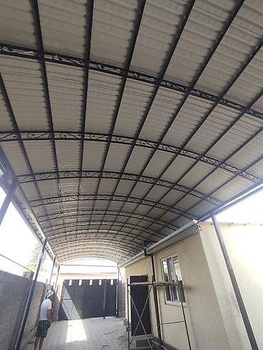 Навесы: Навес, Арочный, Металл, Поликарбонат, Установка — 10