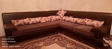 işlənmiş uqlavoy divan: Künc divan dəsti masallidadir - L‑şəkilli geniş künc divan: yüksək — 1