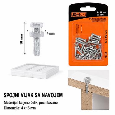 KMT Spoljni šestougaoni šraf sa navrtkom 9368559 - Tip: spoljni vijak