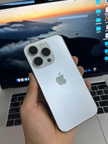 Уюлдук телефондор жана аксессуарлар: IPhone 14 Pro, Колдонулган, 256 ГБ, Ак, Коргоочу айнек, 91 % — 1