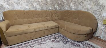 купить мягкую мебель: Диван-кровать, цвет - Коричневый, Б/у