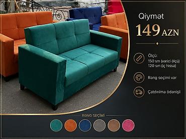 ugur divan: İki nəfərlik yumşaq divan - Qiymət: 149 AZN - Ölçü: 150 sm (xarici — 1