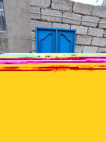 Həyət darvazaları: Mavi rəngli metal qapı - Material: qalın metal sac, dekorativ — 3