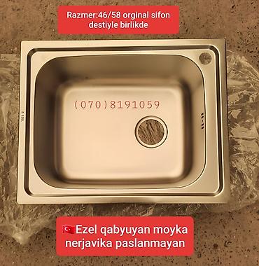 Santexnika: Moyka canaq moyka nerjavika paslanmayan Mebele kecme her olcude — 4