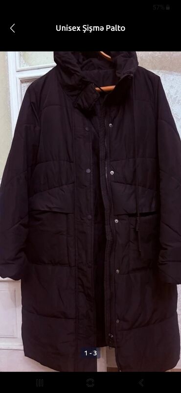 теплые мужские джемперы: Мужское пальто, ColinS, L, цвет - Черный