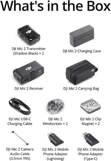 micro cd: Новый(нераспакованный) - Беспроводной петличный микрофон DJI Mic 2 (2 — 3