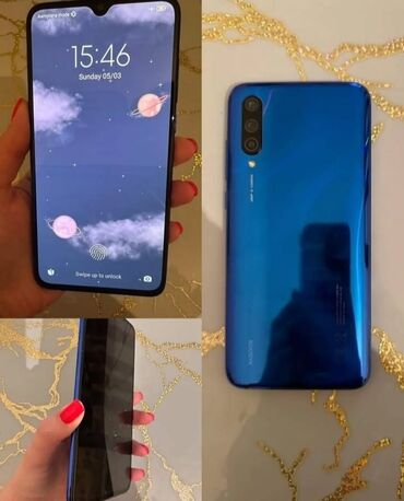 Xiaomi: Xiaomi Mi A3, 64 GB, rəng - Mavi, 
 Barmaq izi, İki sim kartlı