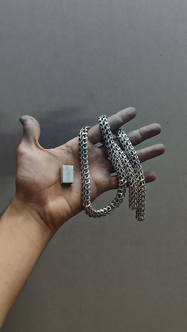 Серебряные цепочки: Серебряная цепь"Мегапитон" Вес 140 Длина 64 см. 100% Ручная работа — 10