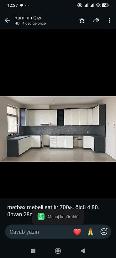 Mətbəx mebeli satılır 700₼. ölçü 4.80. ünvan 28may &amp;Xəyiş