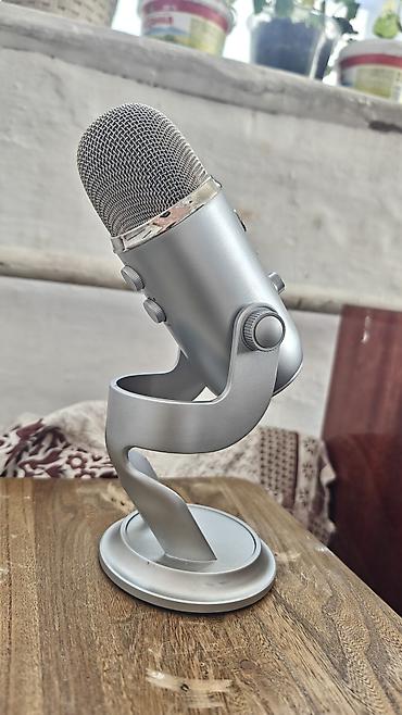 Микрофондор: USB-микрофон настольный, серебристый, с тяжелой металлической — 3