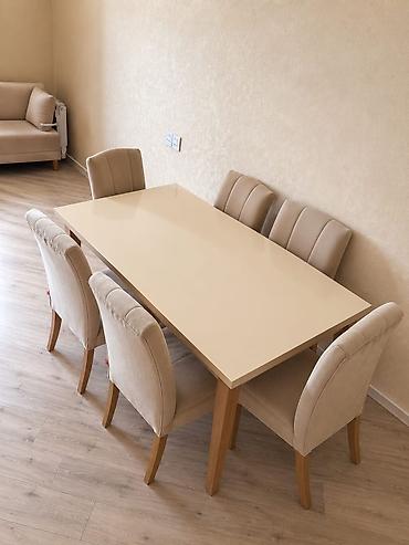 madeyra matras: Qonaq otağı üçün, İşlənmiş, Kvadrat masa, 6 stul — 1