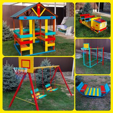 детский игровой домик: Игровое оборудование для детского садика! Цена 101 000сомов за пять