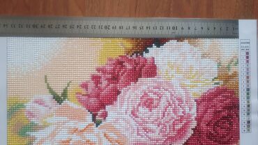 Şəkillər, tablolar: Готовая алмазная мозаика ПИОНЫ. Нужно лишь вставить в рамку. Стразы — 8