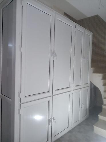 Plastik qapılar: PVC qapı və quraşdırma dolabları - Material: ağ PVC/profil (AVRO pen — 3