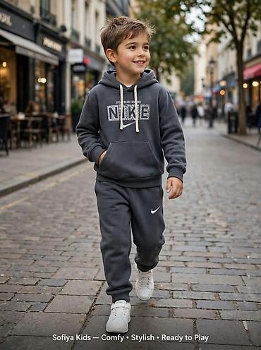 спартивный одежда: Детский спортивный костюм Nike - Комплект: худи с капюшоном + — 1