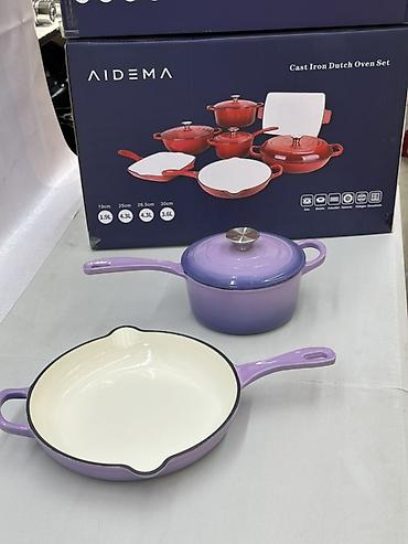 aidema: Чугунный набор посуды AIDEMA 7 в 1 с эмалированным покрытием Color — 4