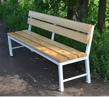 Bağ, çöl mebeli: Məhsul: Açıq məkan üçün taxta–metal skamyalar - Dizayn: Minimalist və — 5