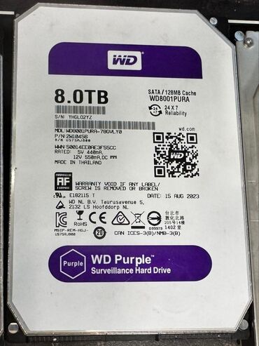 Жесткие диски, переносные винчестеры: Накопитель, Б/у, Western Digital (WD), HDD, More 5 TB HDD, 35-inch, Для ПК