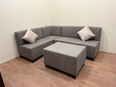 l masalar: Bölməli güşėk divan dəsti - Dizayn: Minimalist, L formalı güşə — 1
