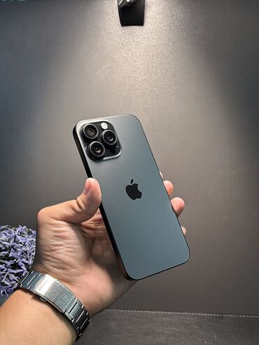 купить бу айфоны: IPhone 16 Pro Max, Колдонулган, 256 ГБ, Black Titanium, Коргоочу айнек, Куту, 95 %