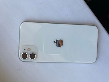 смарт чаасы: IPhone 11, Б/у, 64 ГБ, Белый, Чехол, Кабель, 77 %