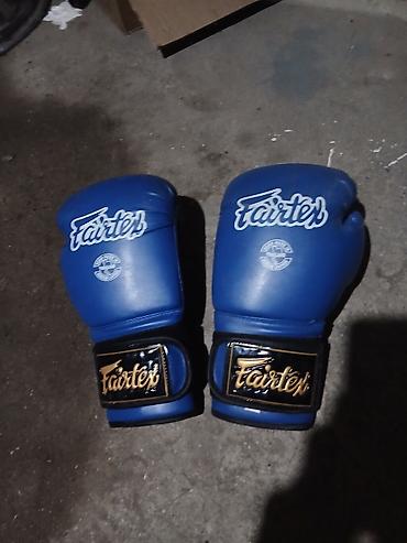 кожа обувь: Боксерские перчатки Fairtex, синие. - Назначение: бокс, тайский бокс — 2