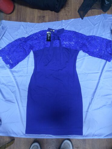 набор одежды: Вечернее платье, Короткая модель, С рукавами, 2XL (EU 44), 5XL (EU 50)