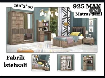 Yataq otağı dəstləri: 2 təknəfərlik çarpayı, Dolab, Tumba, Türkiyə, Yeni — 3