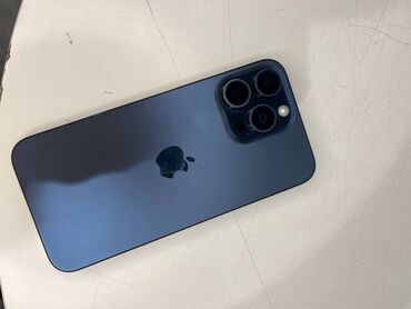 телефоны нокия: IPhone 15 Pro Max, Колдонулган, 256 ГБ, Blue Titanium, Заряддоочу түзүлүш, Коргоочу айнек, 98 %