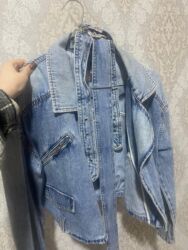 детский джинсовый костюм: Qadınlar üçün cins gödəkçə - Material: qalın denim (açıq-mavi