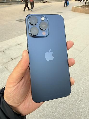 Apple iPhone: IPhone 15 Pro Max, Б/у, 256 ГБ, Синий, Кабель, 100 % — 2