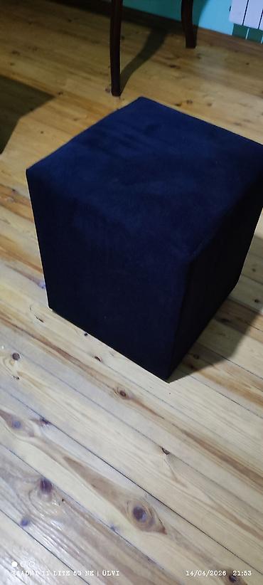 mətbəxə stolu: Mebel dəsti – kvadrat masa və pufik - Masa: kvadrat formalı, tünd — 3