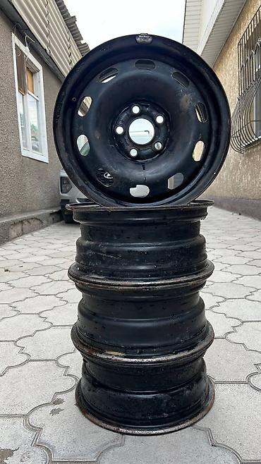 14 темир диска: Железные Диски R 14 Комплект, отверстий - 4, Б/у — 3
