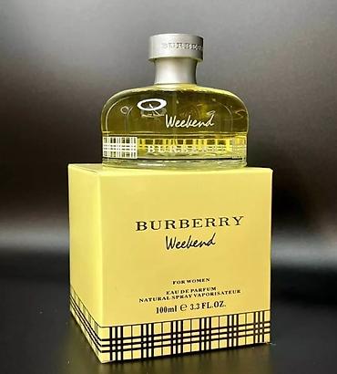 eclat parfum de weekend: ✨burberry weekend 100ml original baqli qutuda pudrali, meyveli — 1