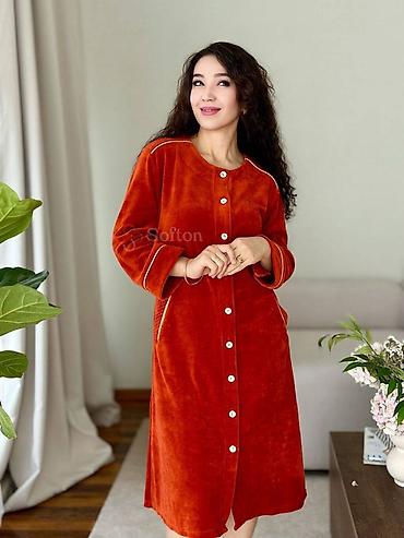 Халаты: Домашнее платье-халат Softon - Материал: мягкий велюр, приятный к — 4