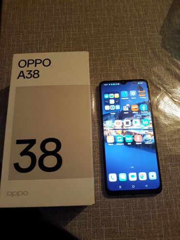 telefon la: Oppo A38, 128 GB, rəng - Ağ, Barmaq izi