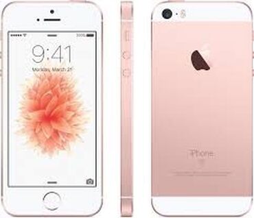 Мобильные телефоны: IPhone SE, Б/у, 32 ГБ, Розовый, Зарядное устройство, Чехол, Кабель, 100 %