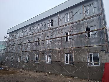 Фасадные работы: Декоративный штукатурка, краска, шпаклёвка, родбанк, клей тартабыз — 4