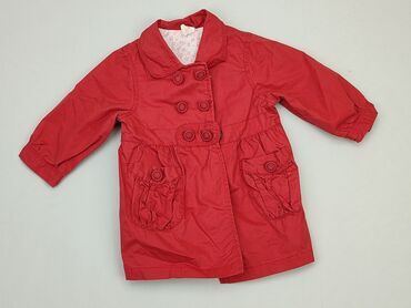 czerwone kurtki: Kurtka, H&M, 9-12 m, stan - Zadowalający