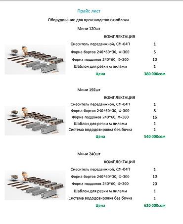 Производство газоблоков: Оборудование для производства газоблоков Варианты линий: - Мини-линии — 7