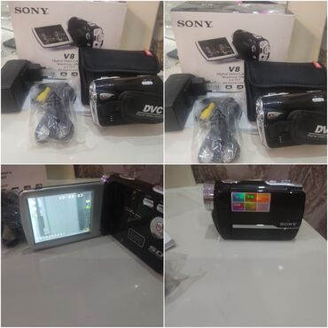 Videokameralar: Video kamera.150 manata satılır hədiyyə alınıb isledilmiyib. Baxan