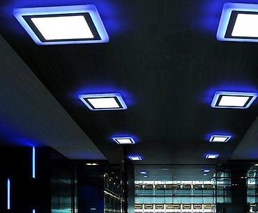 Rasveta: LED Paneli. Sa plavim svetlom ring paneli i centralno svetlo 6500K — 6