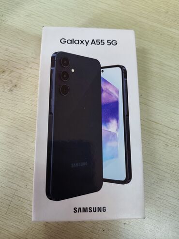 телефоны флай с телевизором: Samsung Galaxy A55, Б/у, 256 ГБ, цвет - Синий, 2 SIM