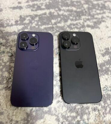 телефон бувушный: IPhone 14 Pro, Б/у, 256 ГБ, Deep Purple, 78 %