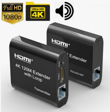 кабель оптический: HDMI 4K 120M Extender with Loop HDMI-удлинитель позволяет