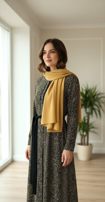 Повседневные платья: Повседневное платье, Турция, Осень-весна, Длинная модель, Вискоза, L — 2