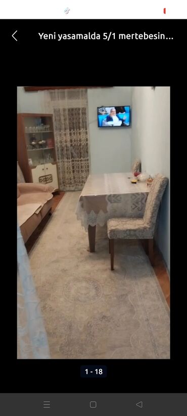 kiraye evler ehmedlide ucuz: Yeni yasamalda 5/1 mertebesinde 2 otaqli ev komunal daxil 300