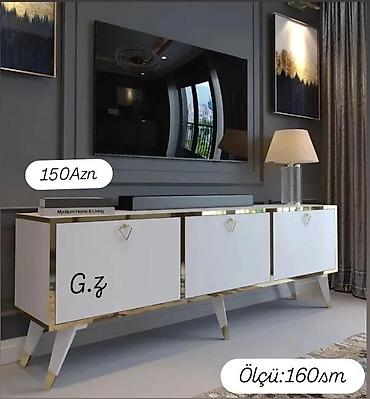 mebel kreditle: Yeni, Düz TV altlığı, Polkalı, Laminat — 2