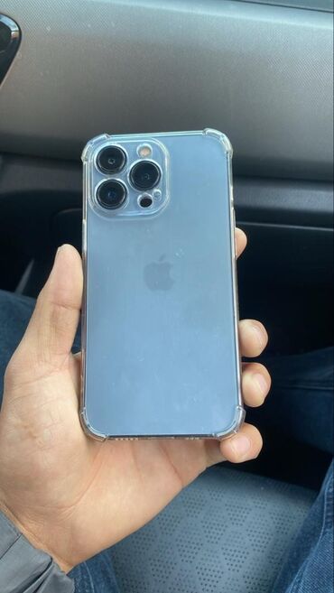 айфон х бу бишкек: IPhone 13 Pro, Колдонулган, 128 ГБ, Blue Titanium, Каптама, 81 %